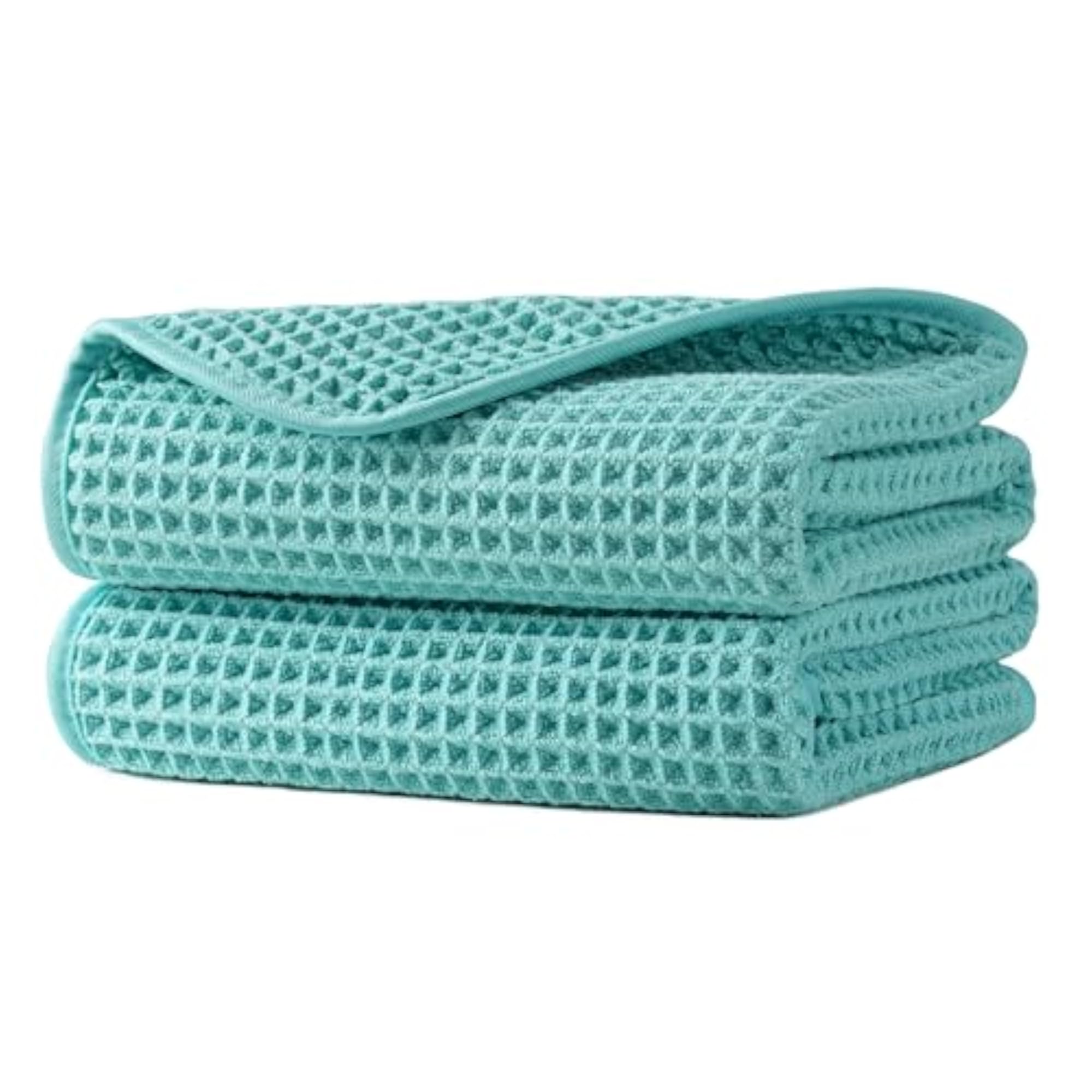 Microfiber Waffle Hand Towels, Set of 2, Fast Drying